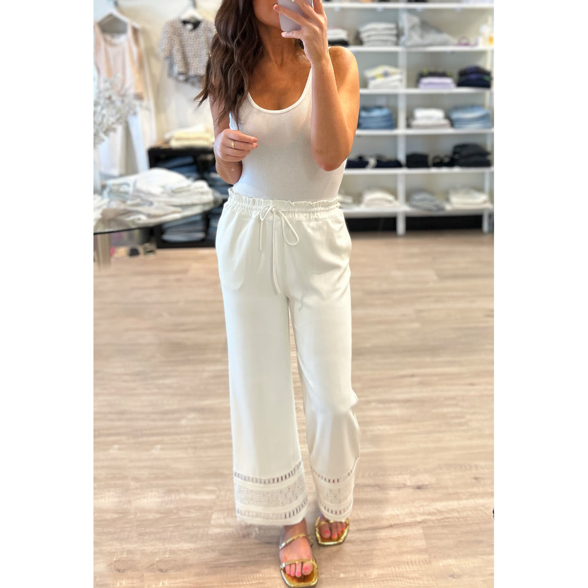 Generation Love Rosa Lace Combo Pant in White