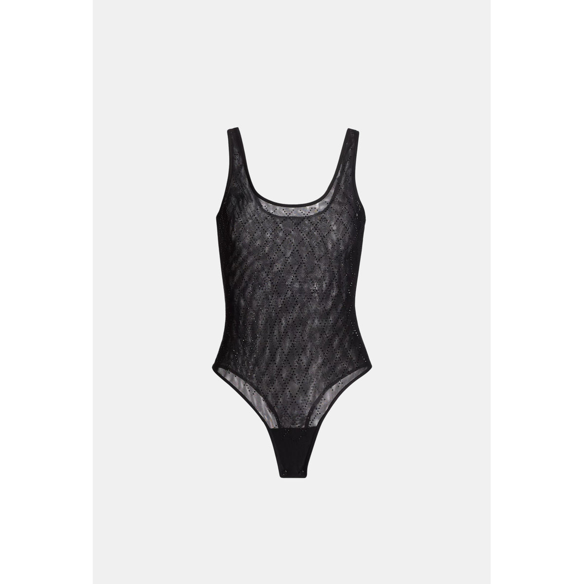 Generation Love Gigi Crystal Mesh Bodysuit in Black