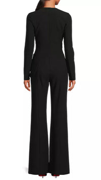 Black Halo Sinclair Long Sleeve Skirted Jumpsuit in Black