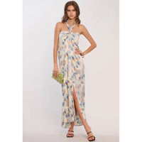 Heartloom Kai Halter Maxi Dress in Cloud Print