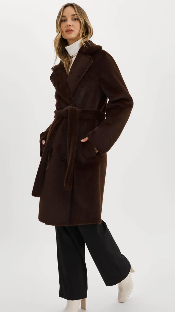 Lamarque Abigail Faux Shearling Reversible Coat