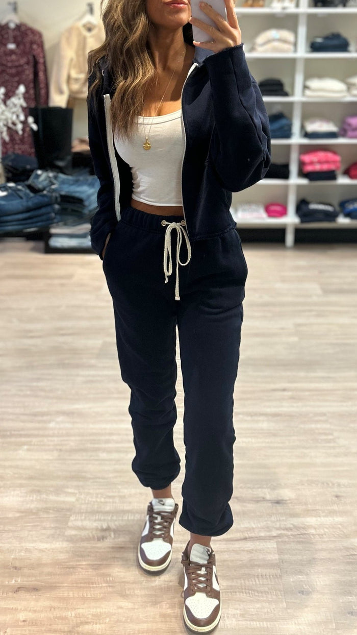 Les Tien Dylan Classic Sweatpants in Navy