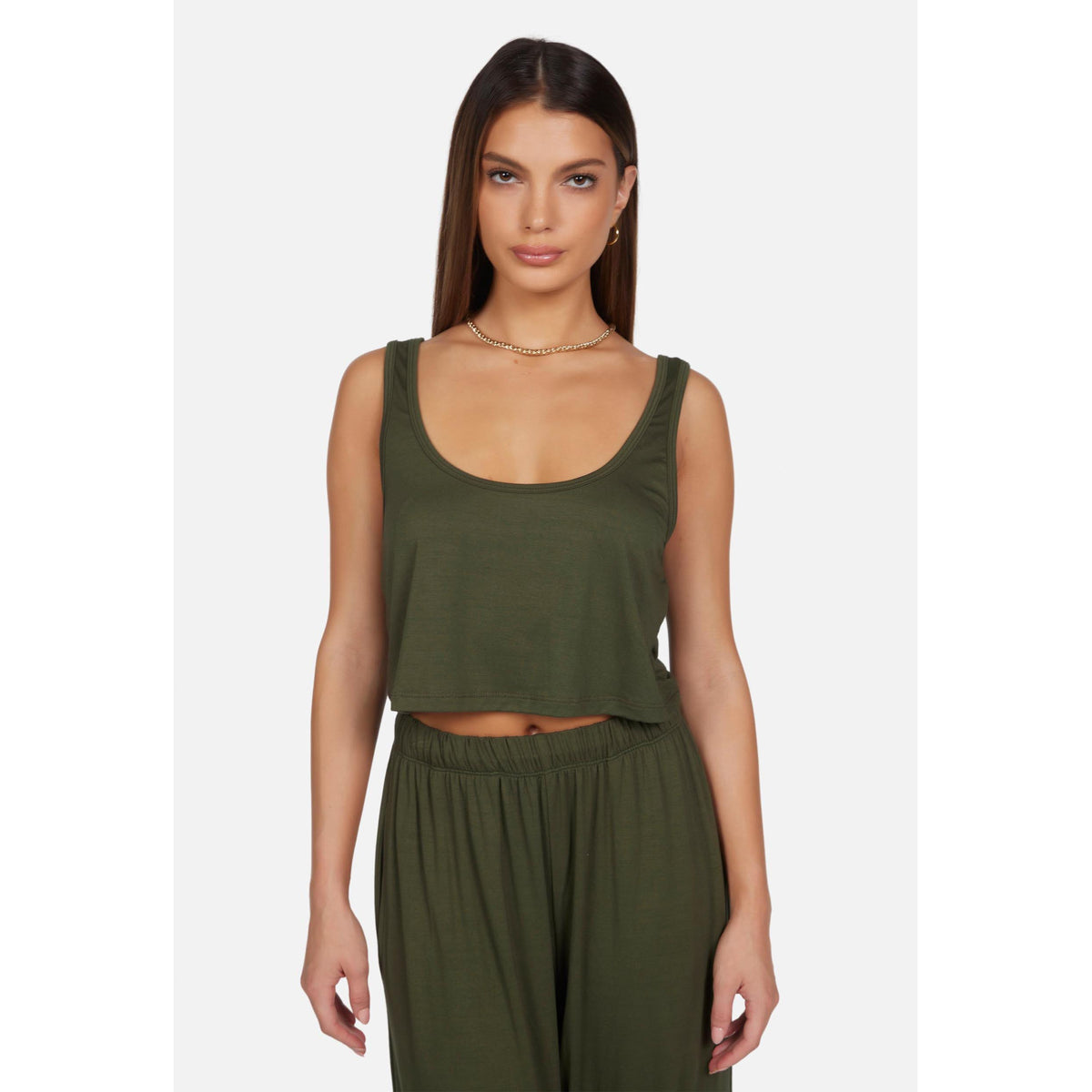 Michael Lauren Neko Oversized Tank in Army