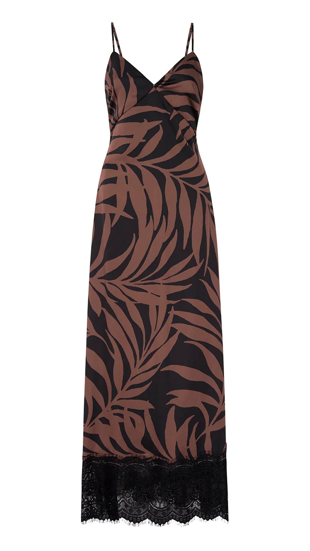 Misa Tova Maxi Dress in Chocolate Palm