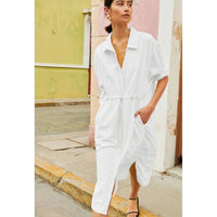 Nation LTD Irene Shirt Dress in White