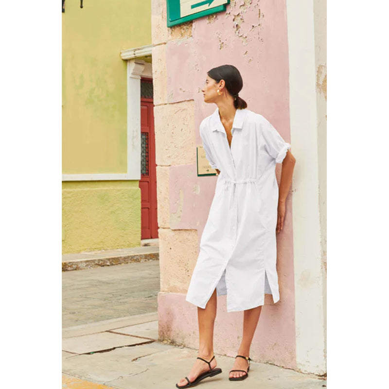 Nation LTD Irene Shirt Dress in White