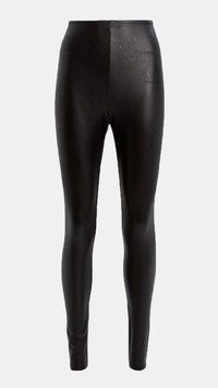 Commando Faux Leather High Waisted Legging with Perfect Control in Black