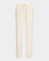 Enza Costa Crepe Drawstring Resort Pants in Cream