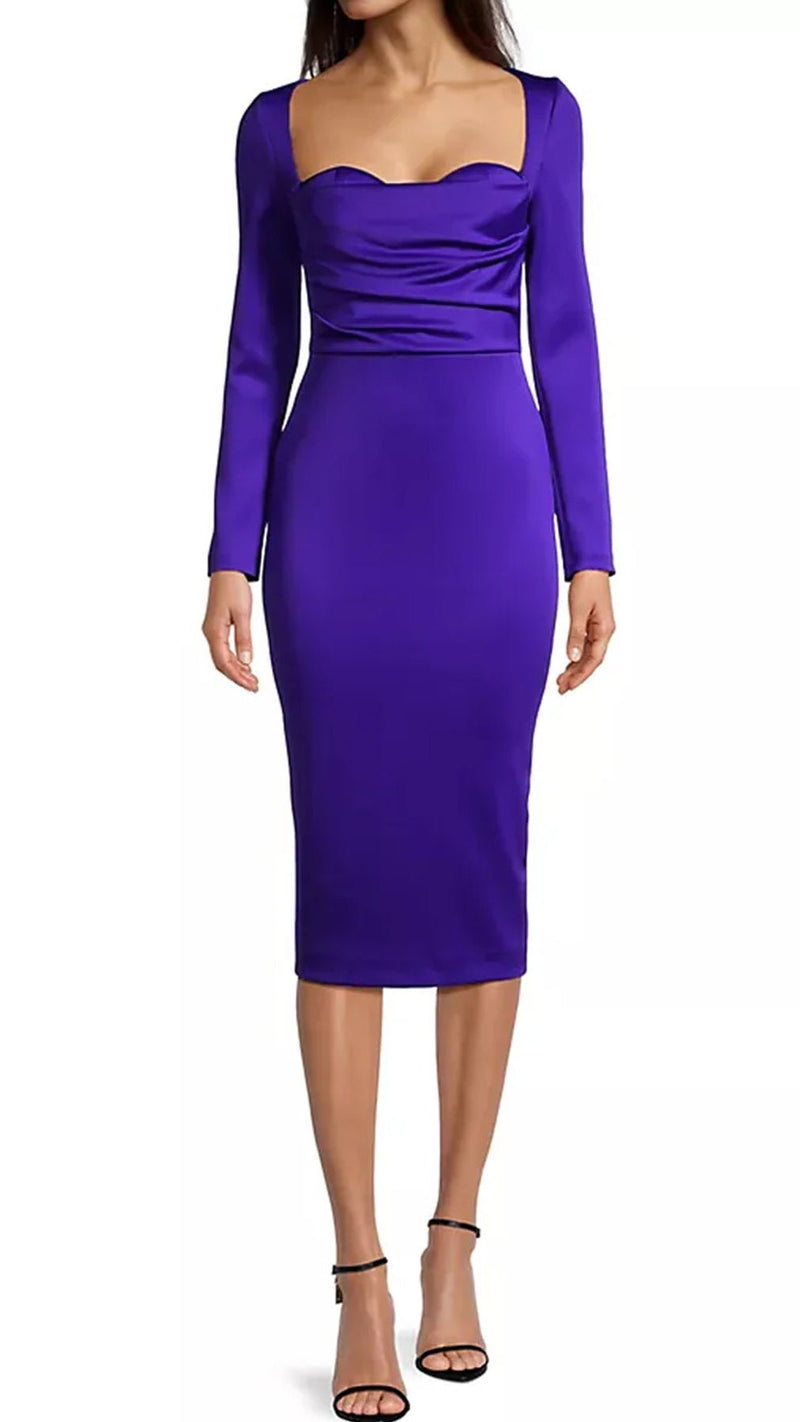 Black Halo Zanry Dress in Cadburry Purple