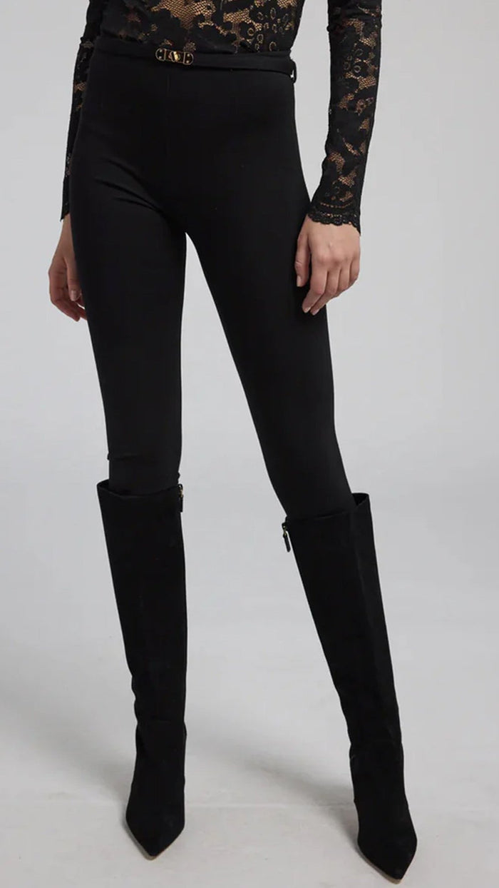 Generation Love Lennon Turnlock High Waisted Belted Legging in Black