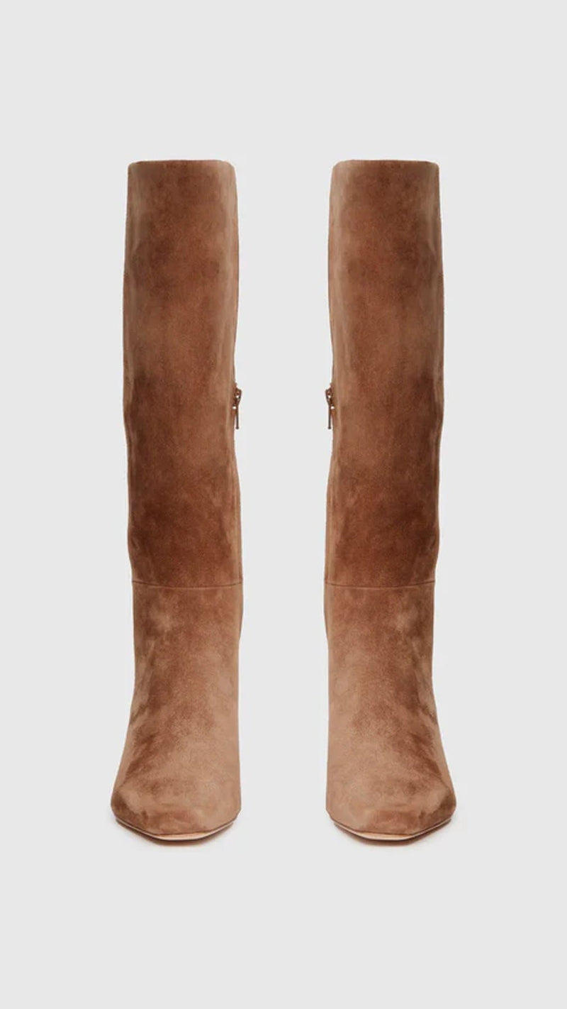 Paige Denim Ansley Suede Tall Boot in Truffle