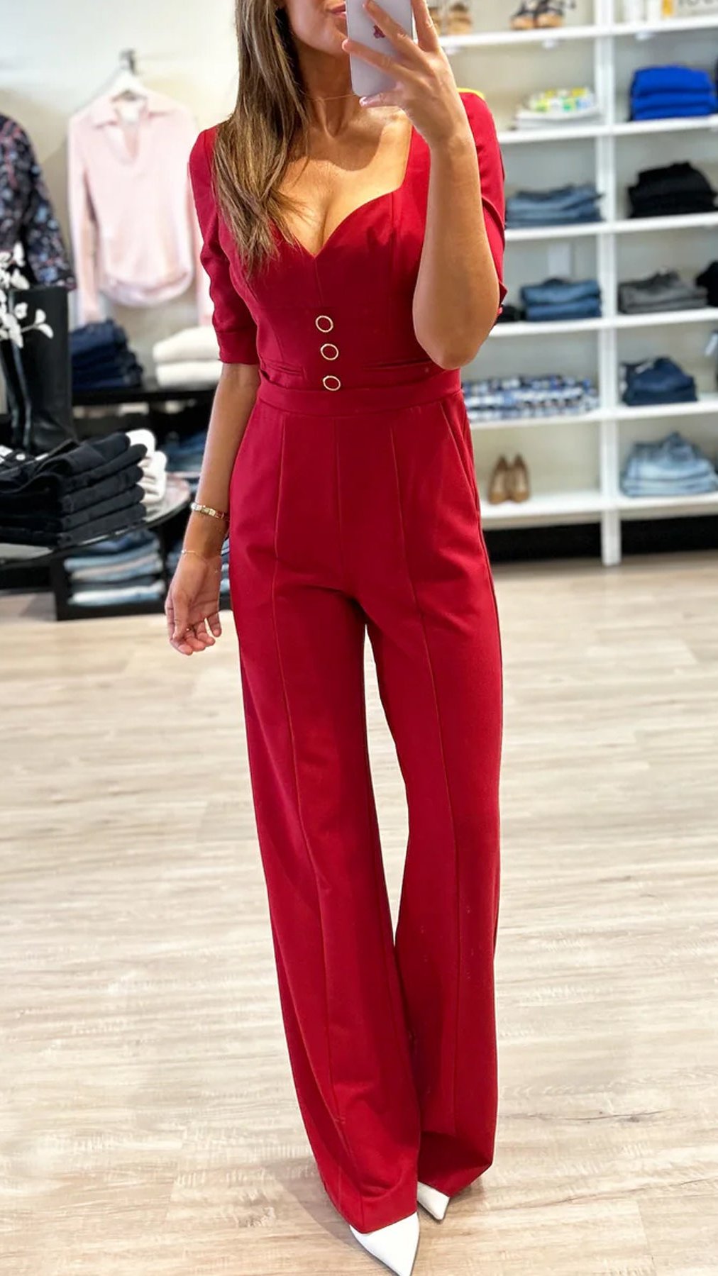 Black Halo Kerry Jumpsuit in Wildfire