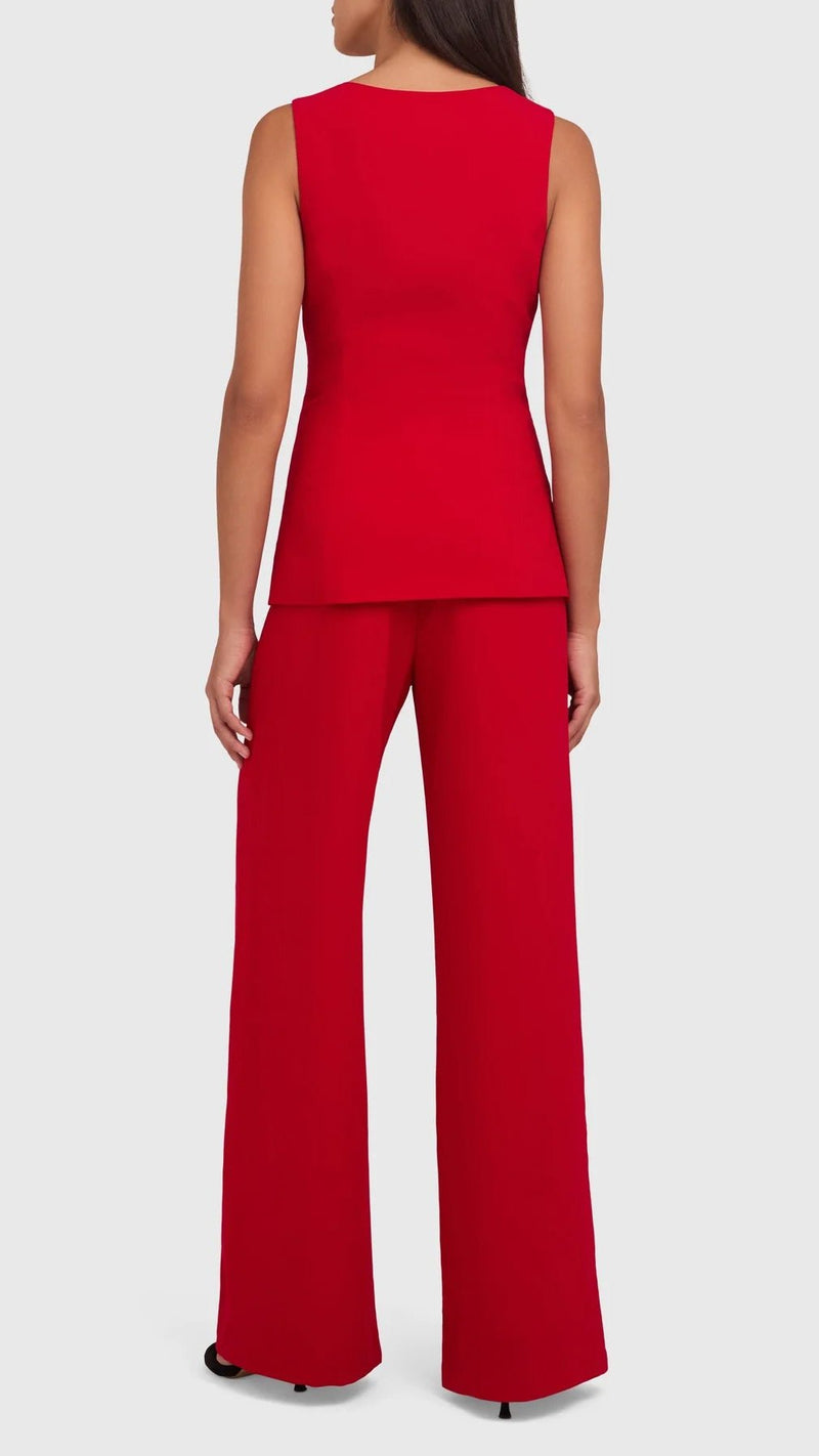 Amanda Uprichard Kya Jumpsuit in Scarlet