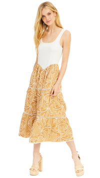 Allison New York Giselle Dress in Tuscan Tan