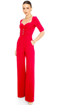 Black Halo Kerry Jumpsuit in Wildfire