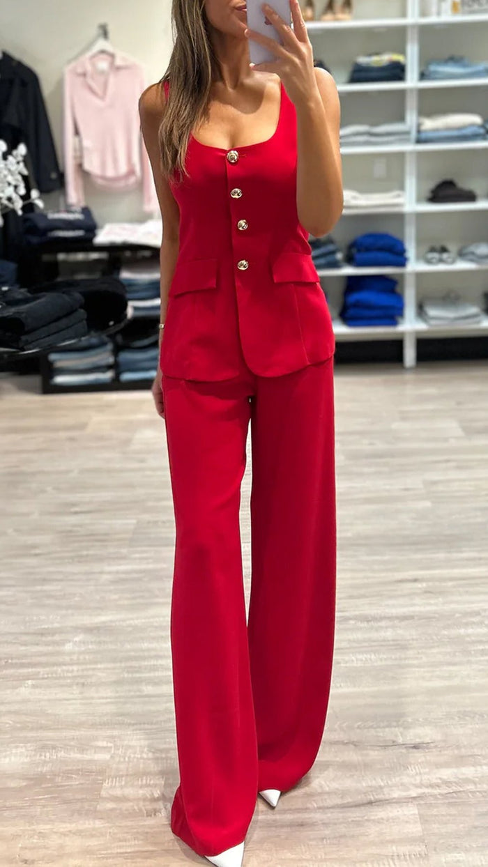 Amanda Uprichard Kya Jumpsuit in Scarlet