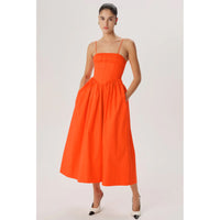 Ronny Kobo Barrett Drop Waist Dress in Red