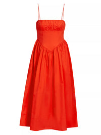 Ronny Kobo Barrett Drop Waist Dress in Red