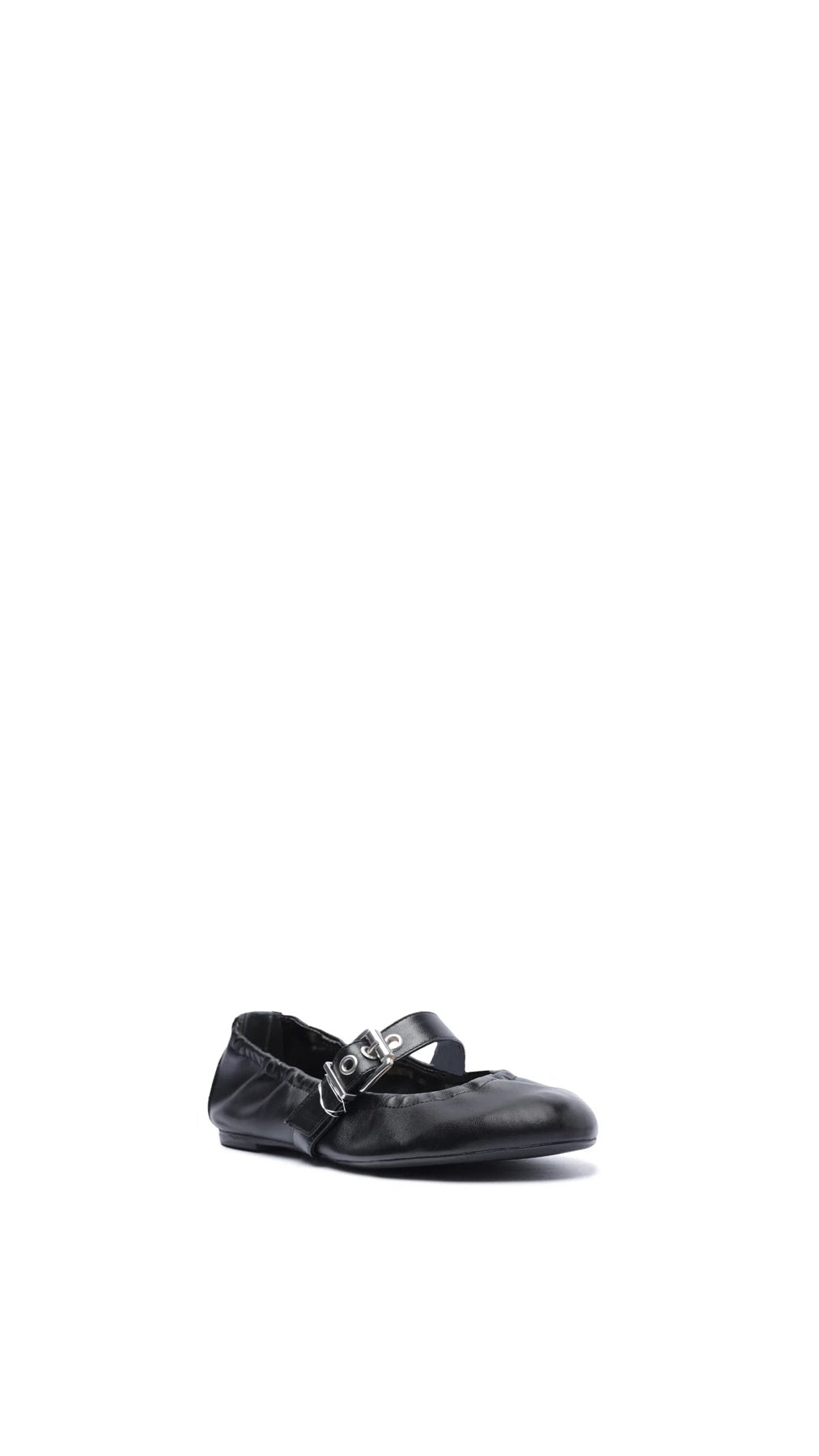 Schutz Calita Nappa Leather Ballet Flat in Black