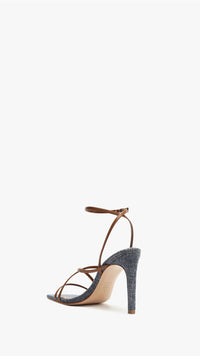 Schutz Bari Strappy Heel in Denim