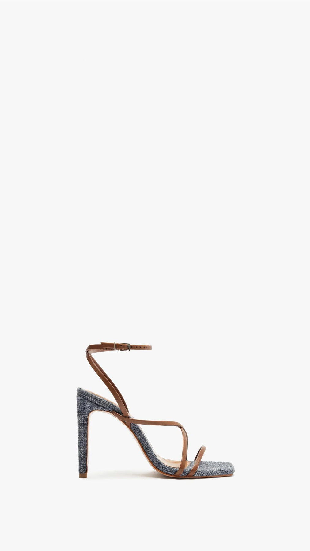 Schutz Bari Strappy Heel in Denim