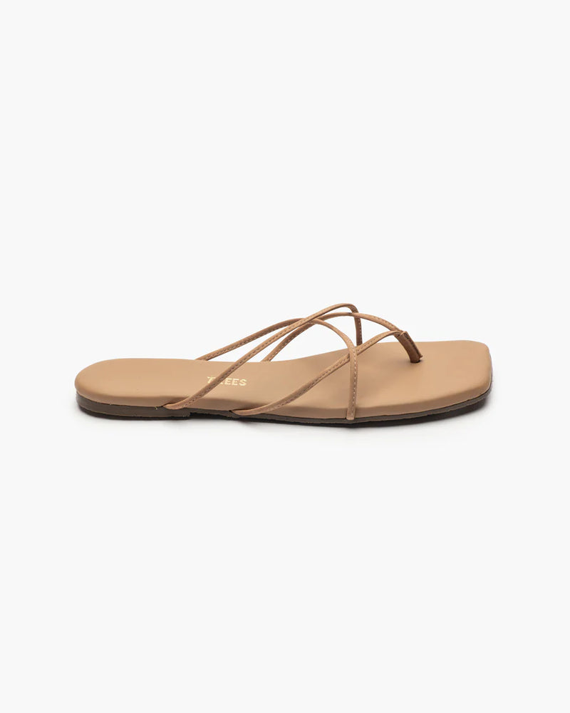 TKEES Elle Square Toe Sandal in Cocobutter