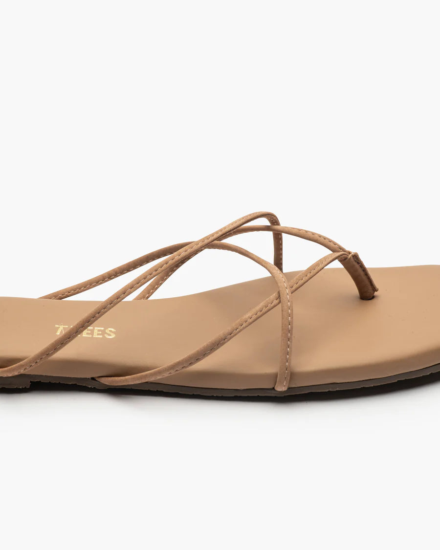 TKEES Elle Square Toe Sandal in Cocobutter