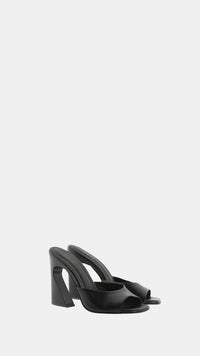 Toral Luna Heeled Mule in Black