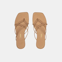 TKEES Elle Square Toe Sandal in Cocobutter