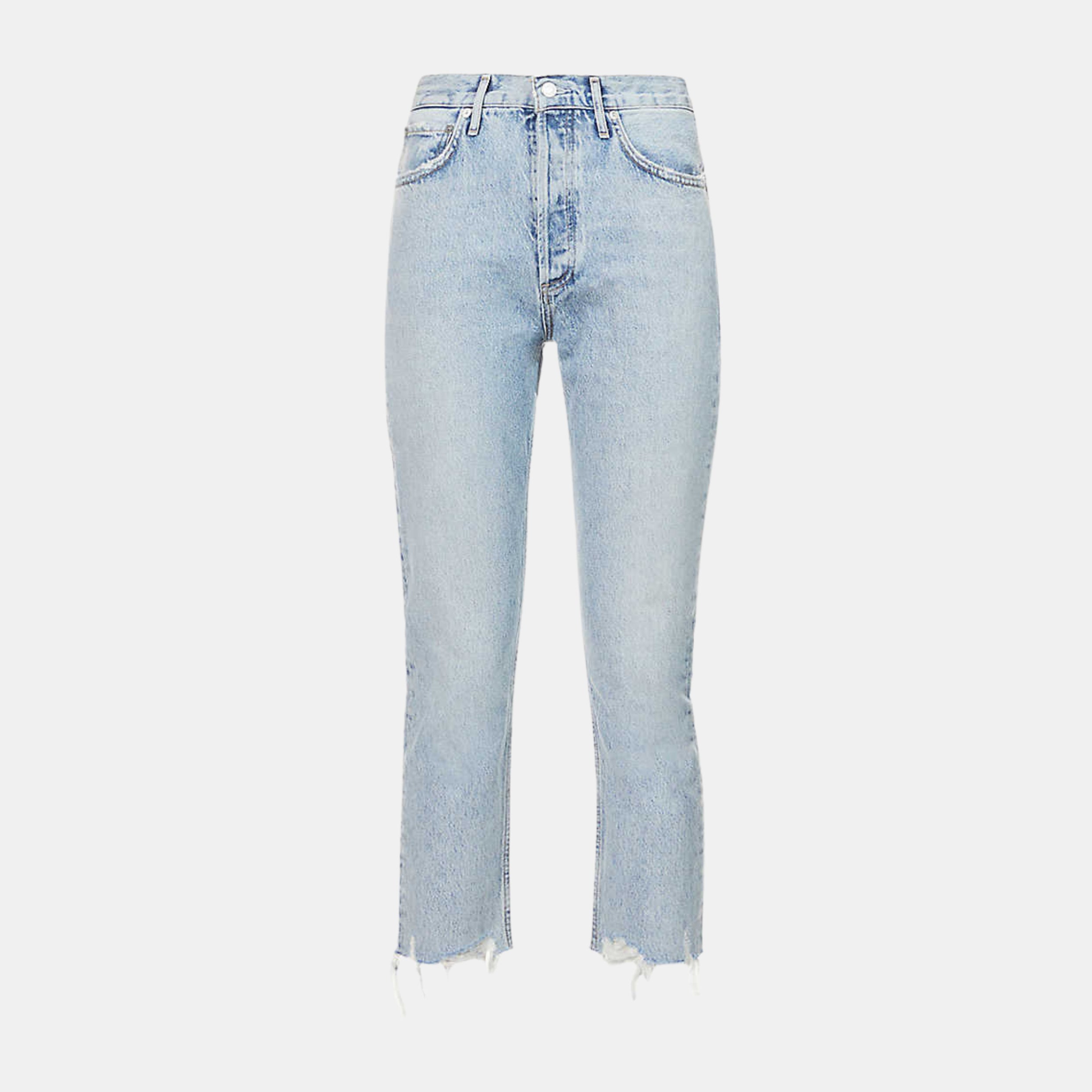 AGOLDE Denim Riley High Rise Straight Crop in Curio