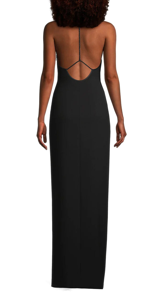 Likely Richie Braided Back Gown in Black