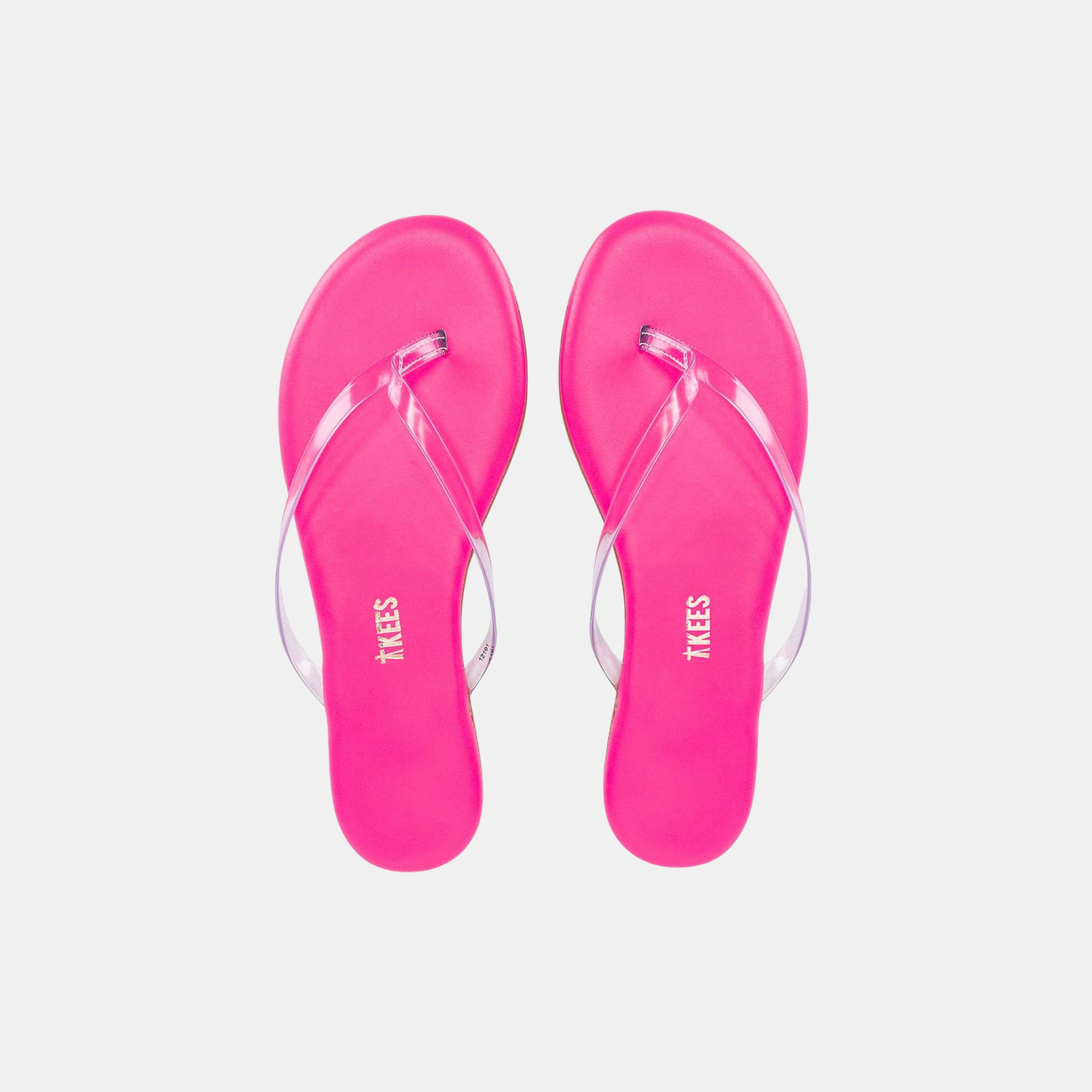 TKEES Clear Neon Pink Lil Sandal Suite 201